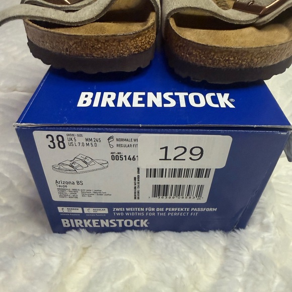 Birkenstock Arizona Soft Footbed Suede Sandals Taupe Size 38 BNIB - Picture 4 of 8